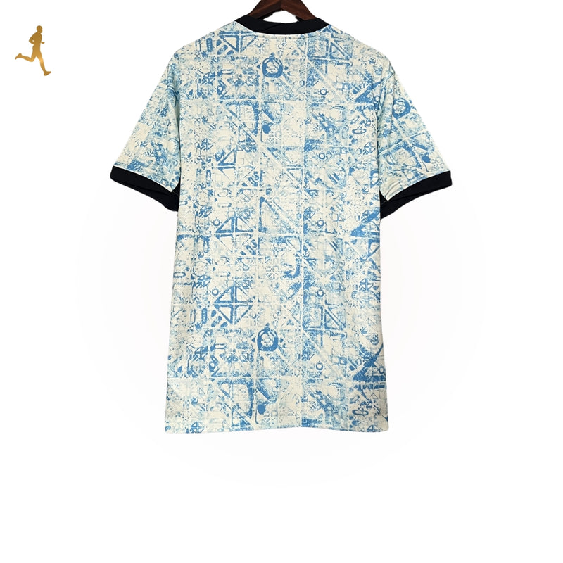 Camisa Portugal II Reserva Azulejo 24/25 - Visitante Azul Branco Versão Torcedor