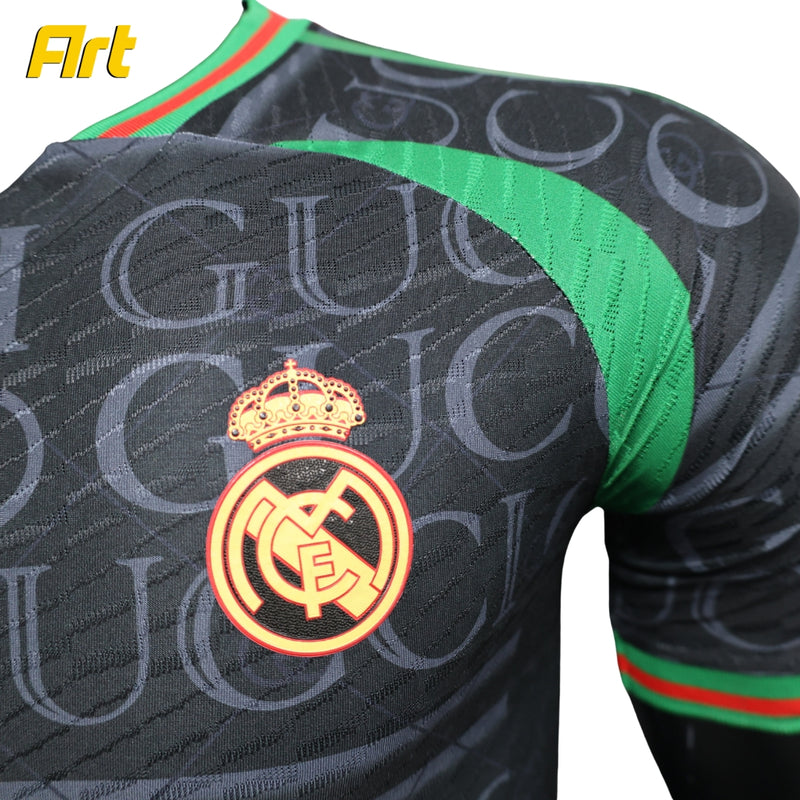 Camisa Real Madrid 24/25 Concept Gucci - Versão Jogador Preto