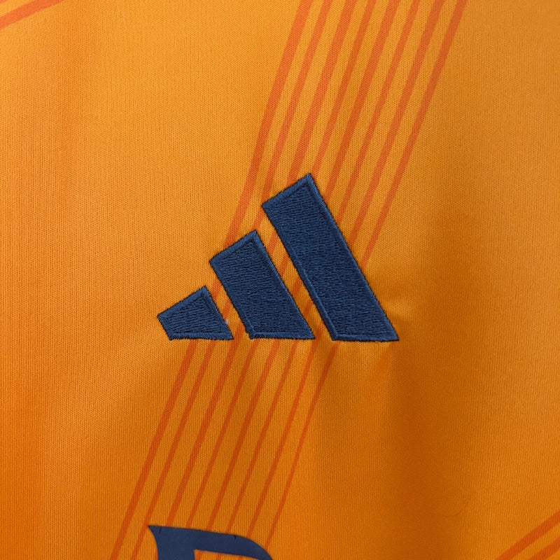 Camisa Real Madrid II  24/25 Adidas Versão Torcedor - Laranja e Preto