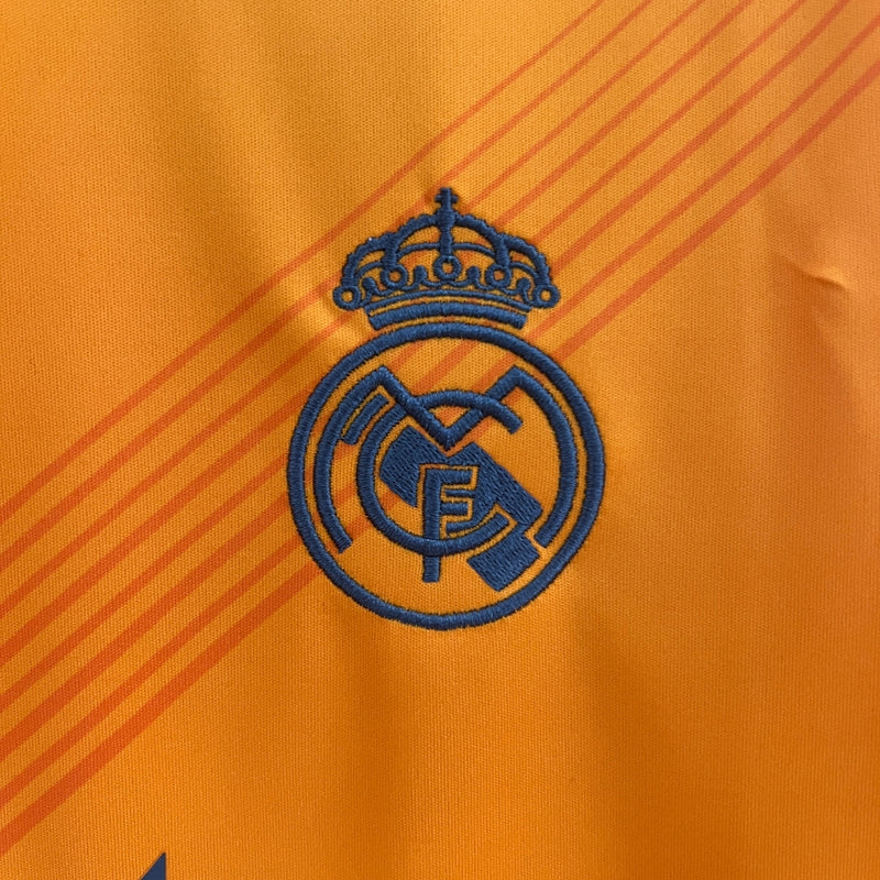 Camisa Real Madrid II  24/25 Adidas Versão Torcedor - Laranja e Preto