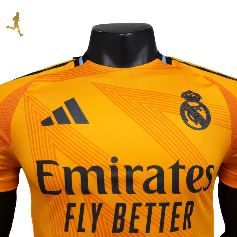 Camisa Real Madrid II 24/25 Adidas Versão Jogador - Laranja Preto