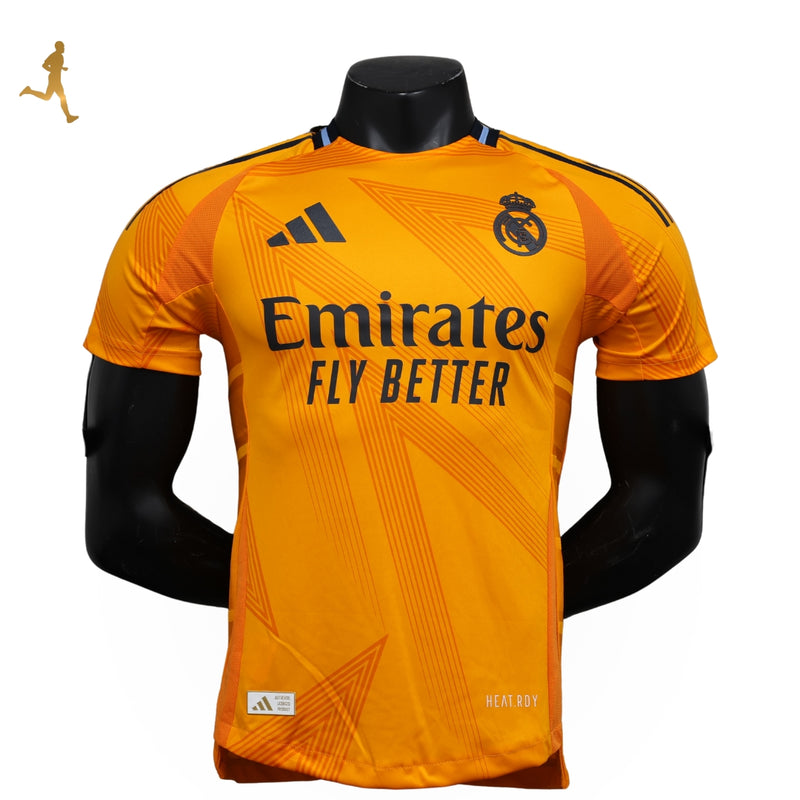 Camisa Real Madrid II 24/25 Adidas Versão Jogador - Laranja Preto