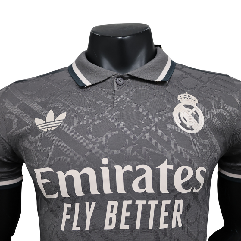 Camisa Real Madrid III 24/25 Adidas Versão Jogador - Cinza Preto