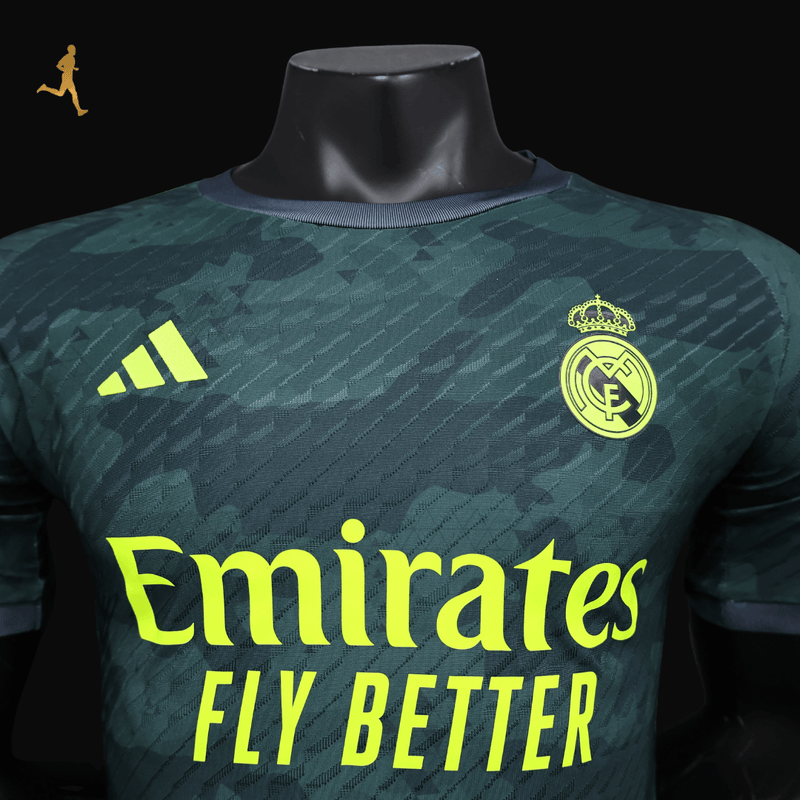 Camisa Real Madrid Concept 2024/2025 Versão Jogador Camuflada Verde Preto Militar - Adidas