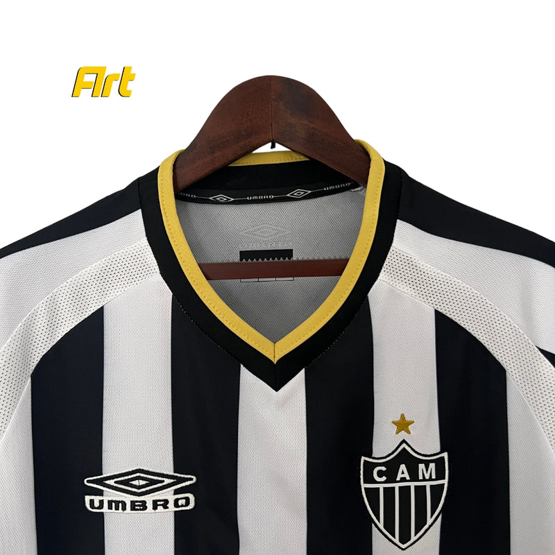 Camisa Atlético Mineiro Home Retrô 2003 - Umbro Preto e Branco