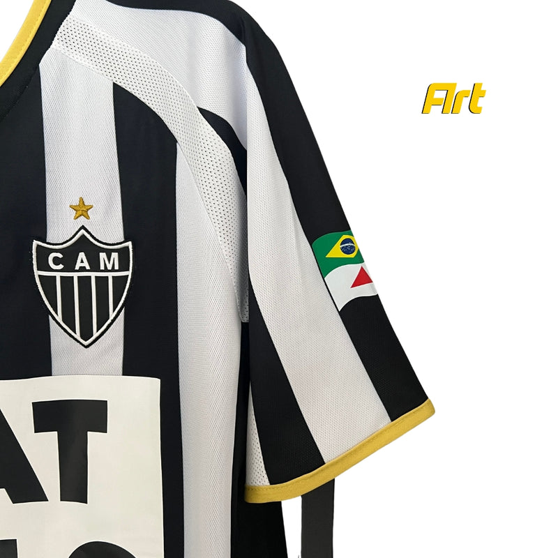 Camisa Atlético Mineiro Home Retrô 2003 - Umbro Preto e Branco