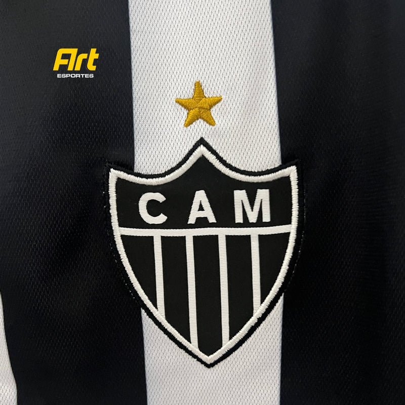 Camisa Atlético Mineiro Home Retrô 2003 - Umbro Preto e Branco