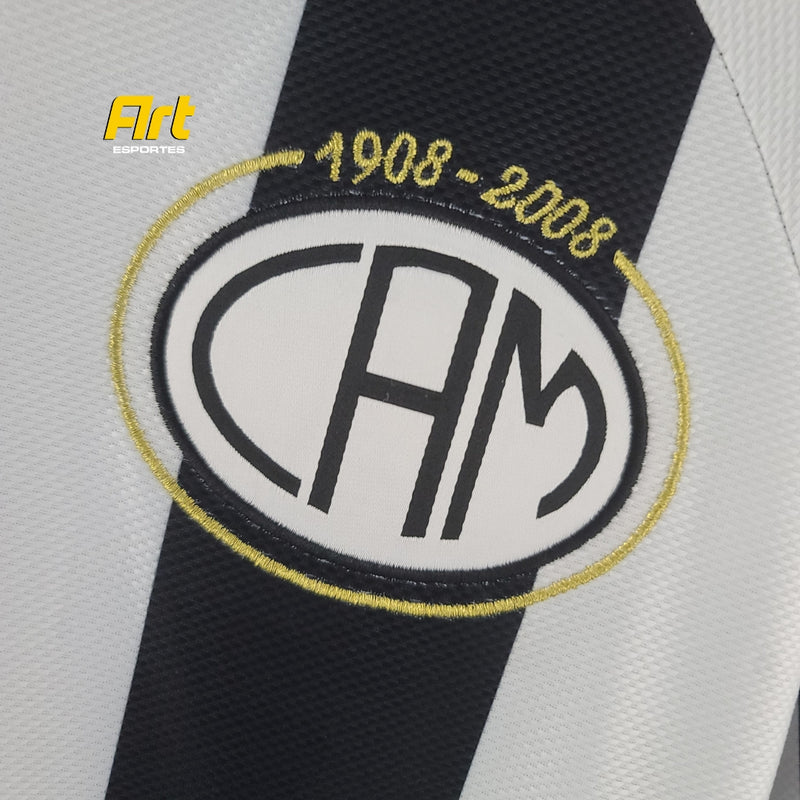 Camisa Atlético Mineiro Home Retrô 2008 - Lotto Preto e Branco