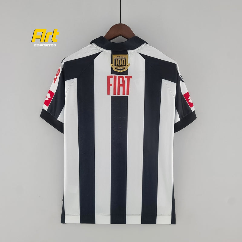 Camisa Atlético Mineiro Home Retrô 2008 - Lotto Preto e Branco