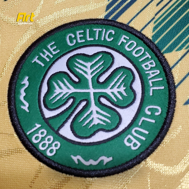 Camisa Celtic II Away Retrô 1991/1992 - Umbro Amarelo