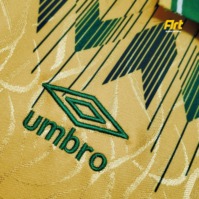 Camisa Celtic II Away Retrô 1991/1992 - Umbro Amarelo