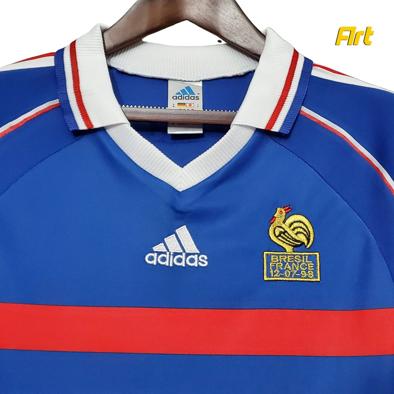 Camisa França I Retrô Adidas 1998 Home