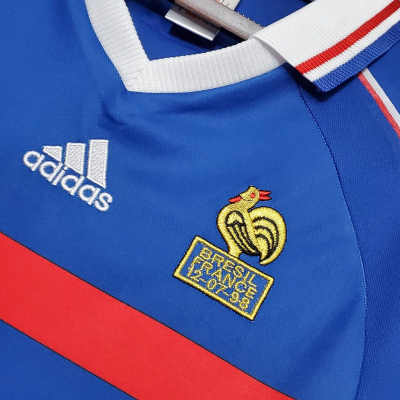 Camisa França I Retrô Adidas 1998 Home