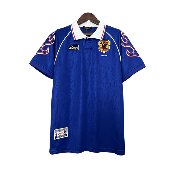 Camisa Japão I Retrô 1998 - Azul Gola Polo Fogo