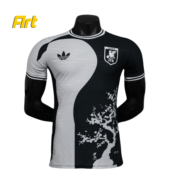 Camisa do Japão Edição Especial Yin Yang - Versão Jogador Adidas Preto Branco