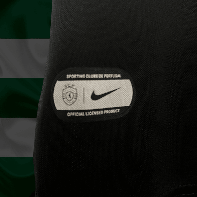 Camisa Sporting Lisboa Away Nike - Versão Torcedor 23/24 Preto Verde Branca