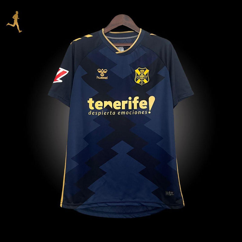 Camisa Tenerife II Away 24/25 - Versão Torcedor Azul, Branco, Amarelo - Hummel