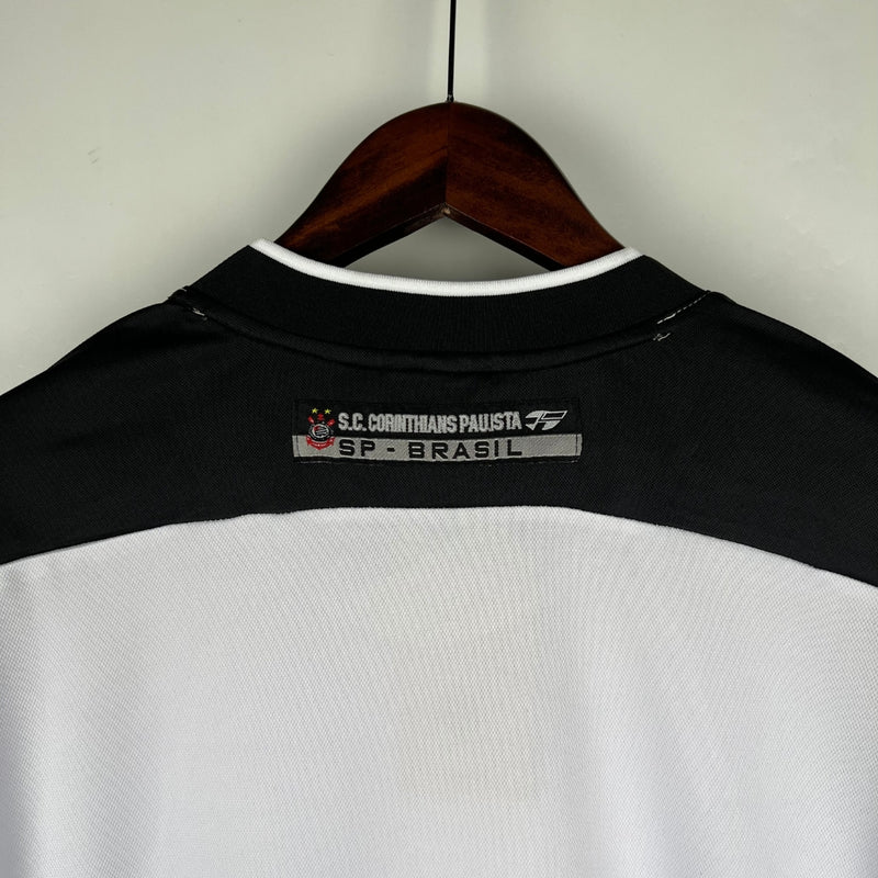 Camisa Corinthians I 2000 - Topper Retrô Branco Preto Batavo