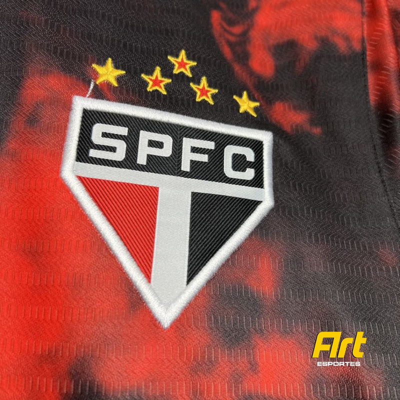 Camisa São Paulo Comemorativa 24/25 - Versão Torcedor Vermelho e Preto