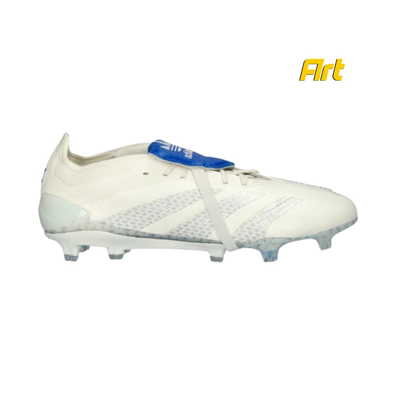 Chuteira Adidas Predator David Beckham - Branca Azul 30° Aniversário Predator Trefoil