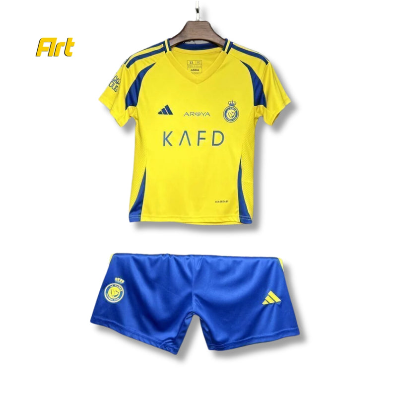 Conjunto Al Nassr Infantil Home 24/25 - Amarelo