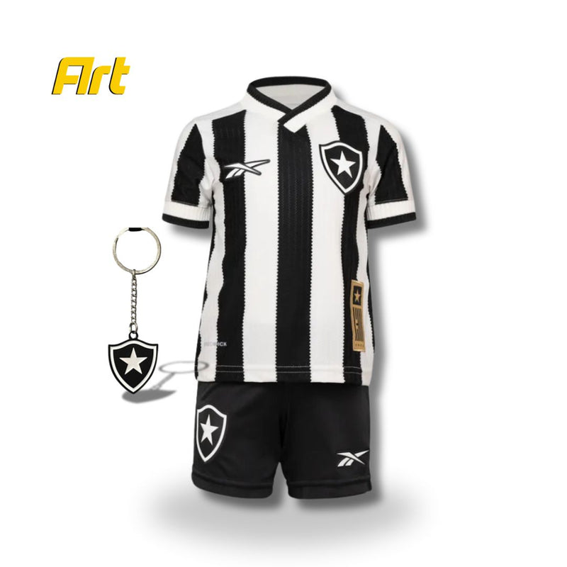 Conjunto Botafogo Infantil Home 24/25 + Brinde Chaveiro