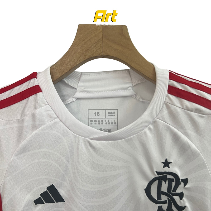 Conjunto Infantil Flamengo II Reserva 24/25 Away Adidas