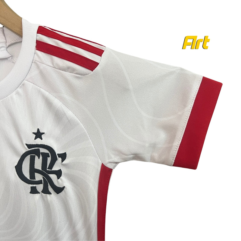 Conjunto Infantil Flamengo II Reserva 24/25 Away Adidas