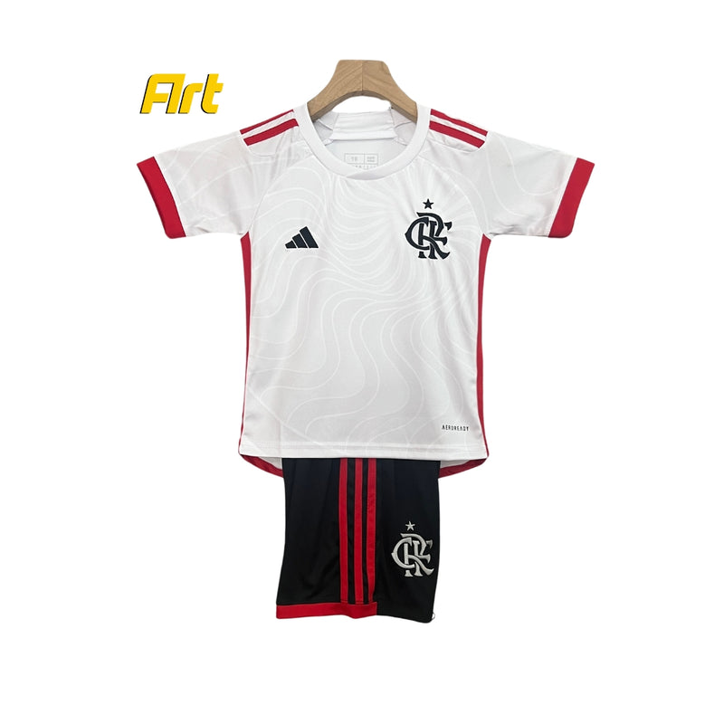 Conjunto Infantil Flamengo II Reserva 24/25 Away Adidas