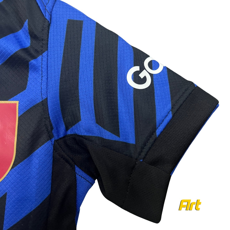 Conjunto Inter de Milão Infantil Home 24/25 - Preto e Azul