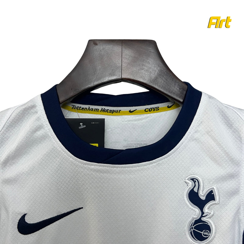 Conjunto Tottenham Infantil Home 24/25 - Branco