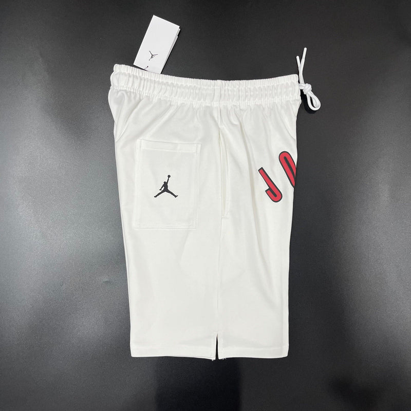 Shorts Jordan Branco Com Bolso