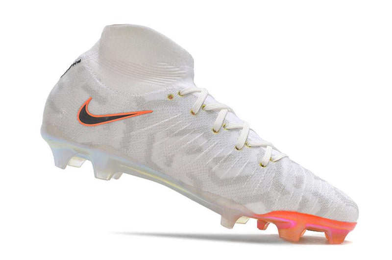 Chuteira de Campo Nike Panthom Luna Elite - Branca e Laranja