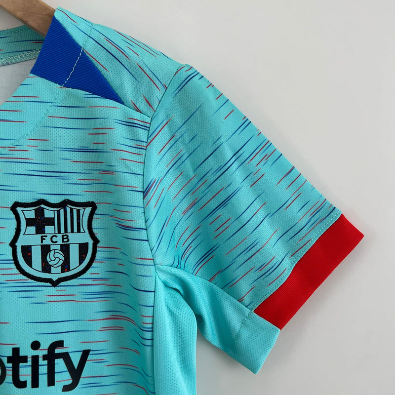 Conjunto Infantil Barcelona Third Spotify Infantil 23/24