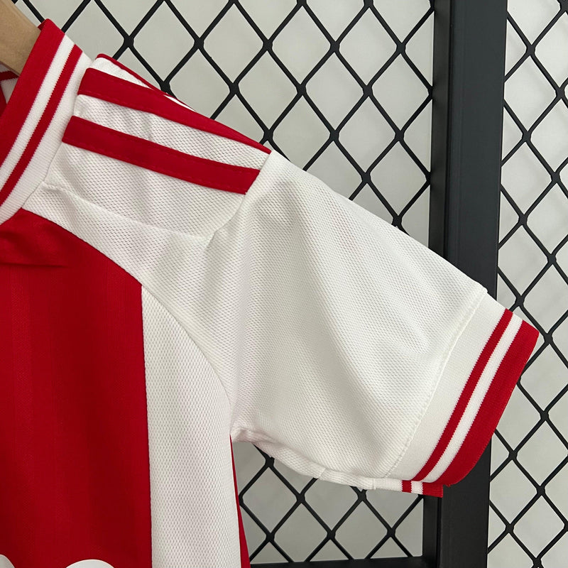 Conjunto Infantil Ajax I Home Adidas 23/24 Futebol - Vermelho e Branco