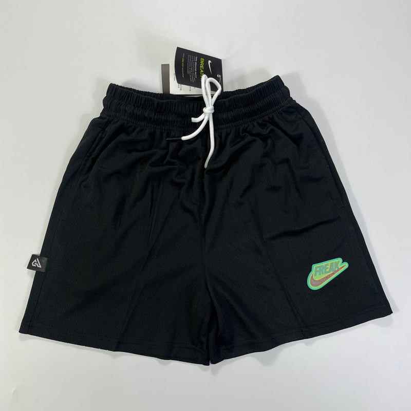 Shorts Esportivo Nike Preto/Branco Com Bolso Giannis "Freak" Antetokounpo