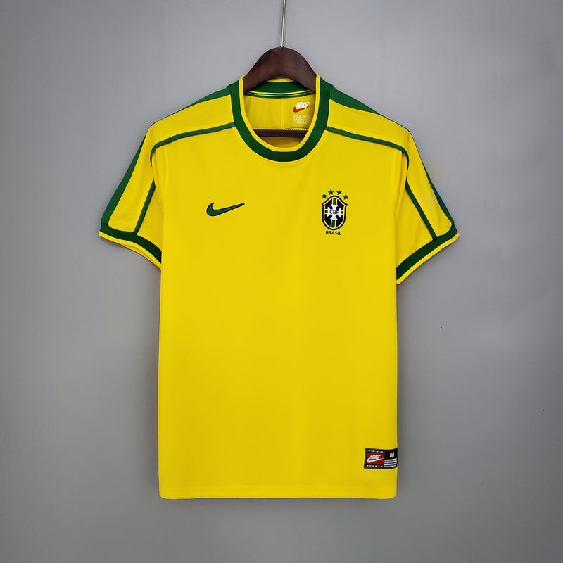 Camisa Retrô Brasil I Titular - Nike Home 1998 Amarela