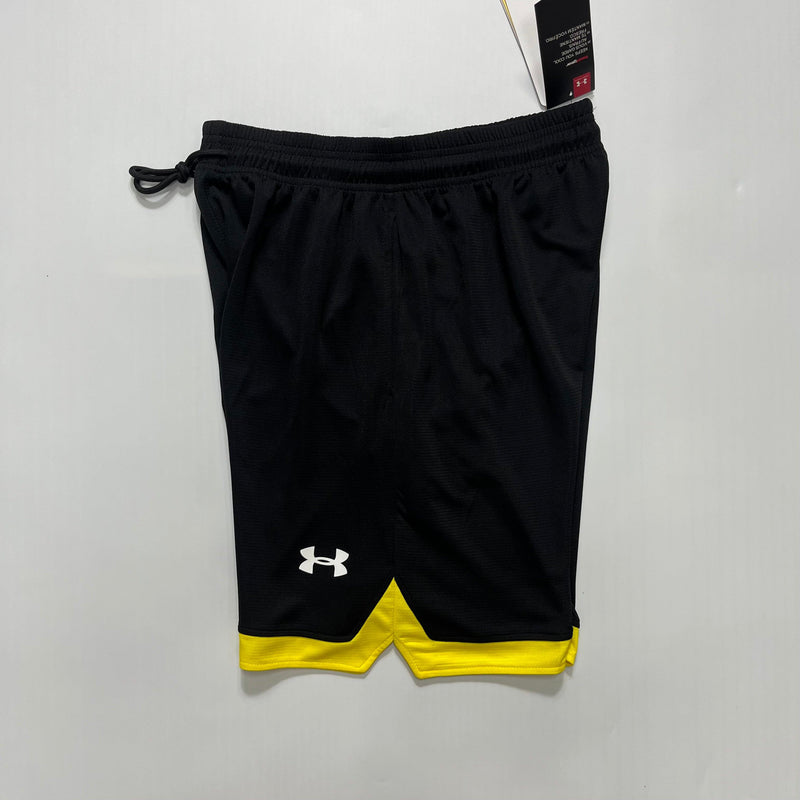 Shorts Esportivo Under Armour Academia Preto/Branco Com Bolso