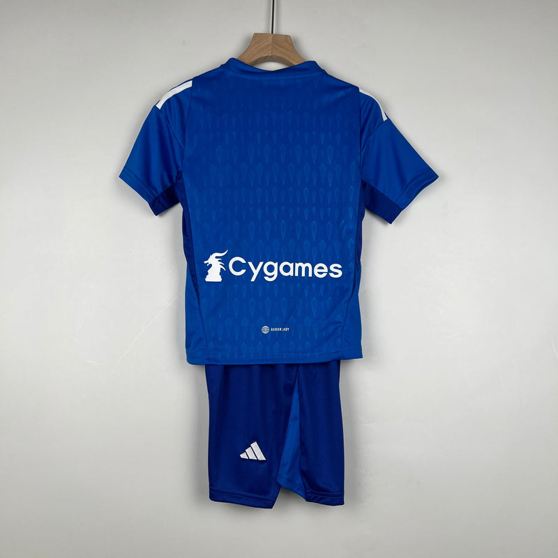 Kit Infantil Futebol Juventus Azul Goleiro 23/24