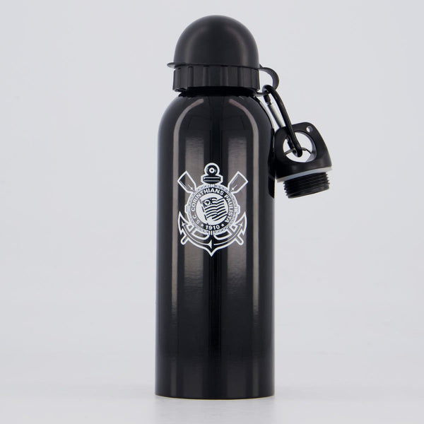Garrafa Corinthians Metal Preta