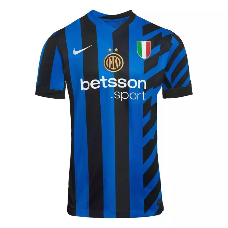 Camisa Inter de Milão I 24/25 Nike Versão Torcedor Azul Preto Branco