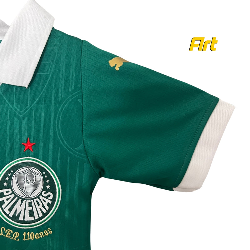 Conjunto Infantil Palmeiras I Titular 24/25 - Home Puma Verde