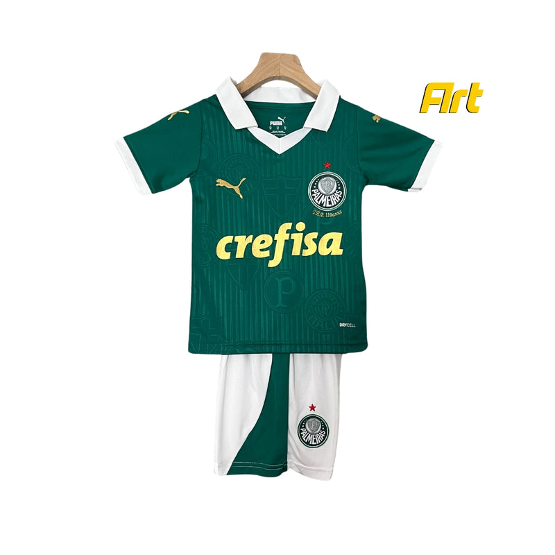 Conjunto Infantil Palmeiras I Titular 24/25 - Home Puma Verde