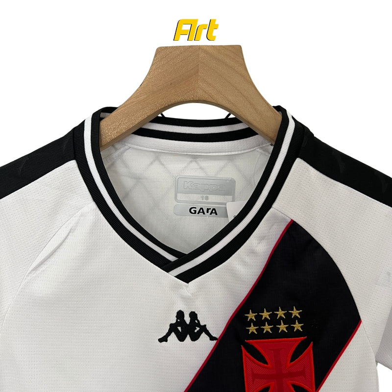 Conjunto Infantil Vasco II Reserva 24/25 - Away Kappa Branco