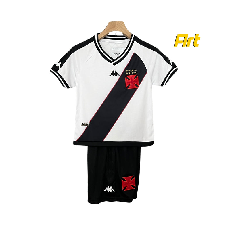 Conjunto Infantil Vasco II Reserva 24/25 - Away Kappa Branco