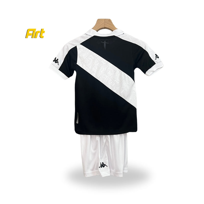 Conjunto Vasco da Gama Infantil I Home 24/25 - Preto