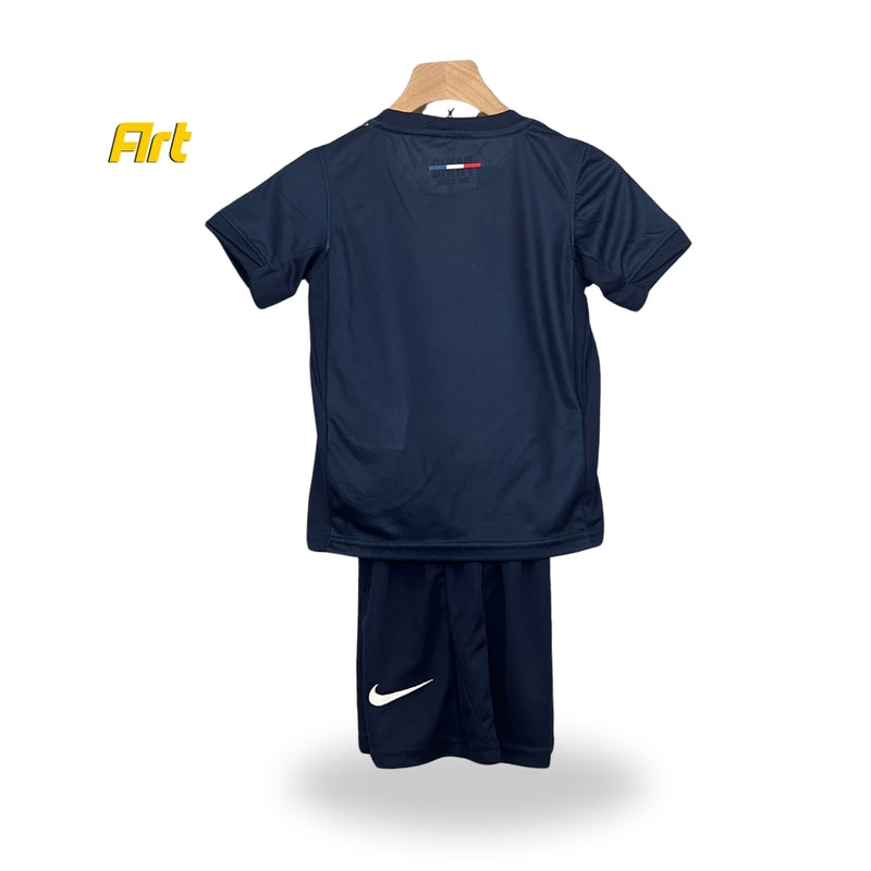 Conjunto Paris Saint-Germain PSG I Home Infantil 24/25 - Azul