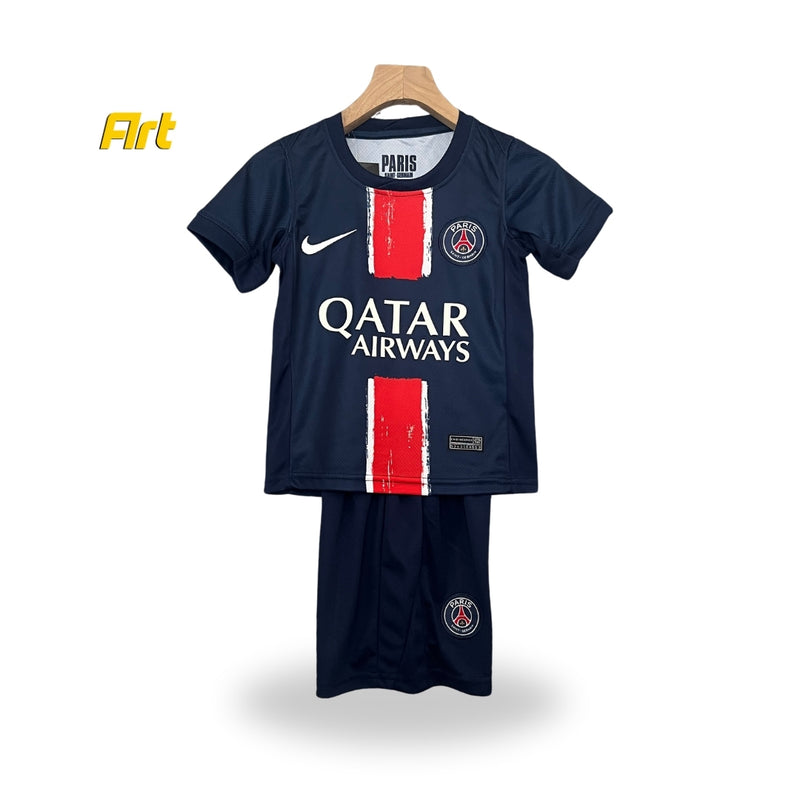 Conjunto Paris Saint-Germain PSG I Home Infantil 24/25 - Azul