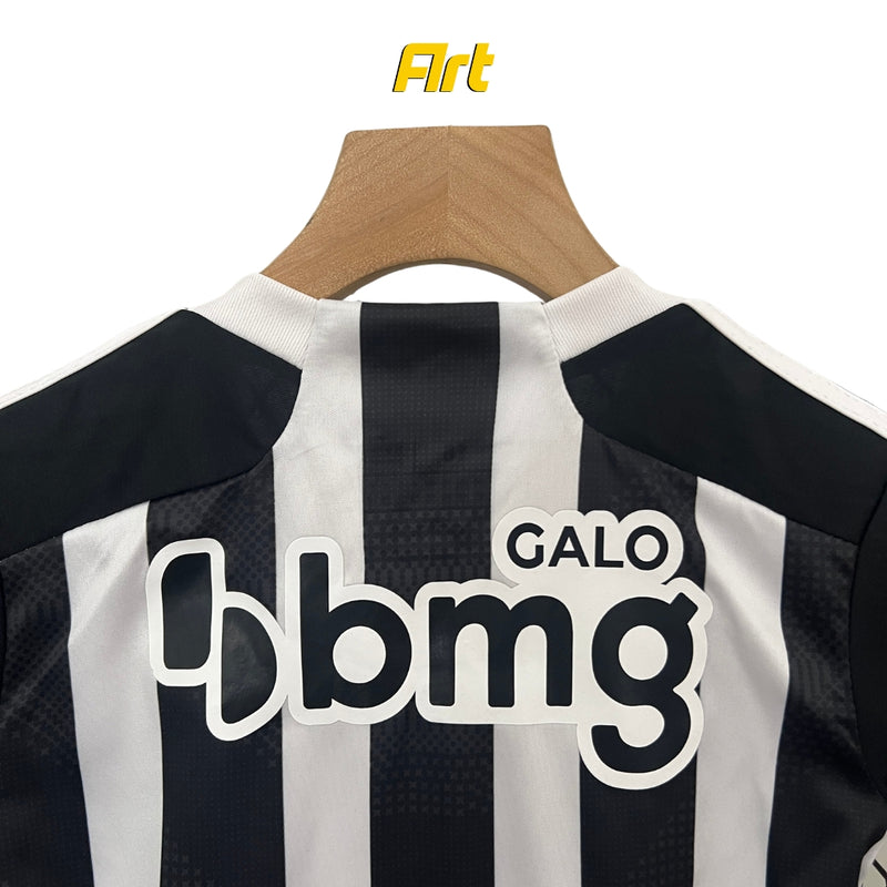 Conjunto Infantil Atlético Mineiro I Titular 24/25 Home + Brinde Chaveiro