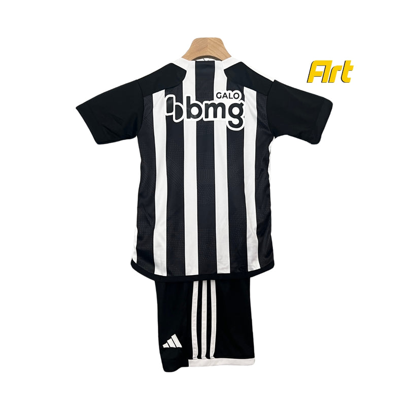 Conjunto Infantil Atlético Mineiro I Titular 24/25 Home + Brinde Chaveiro